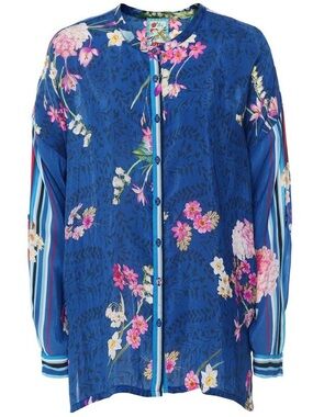 EUC Johnny Was floral tunic "Willowa Lauren Shirt" size XL